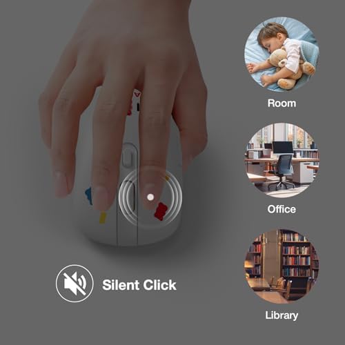 Haribo Gummy Bear Wireless Mouse – Stylish Bluetooth 3.0/5.0 & 2.4 GHz Connectivity, Adjustable DPI for Precision, Multi-Device Pairing for Seamless Workflow, Compact Ergonomic Design for On-the-Go Use, Ideal for Laptop & Desktop Productivity