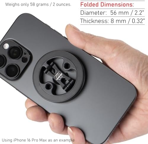 Revolutionary Dual Ring Magnetic Phone Stand – Ultra-Compact, Foldable Aluminum Alloy Holder for i Phone 12 to 16 (Mag Safe Compatible) – Optimal Stability, Sleek Design, and Effortless Portability for Enhanced Mobile Productivity
