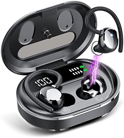 Rose Gold Bluetooth 5.3 Wireless Earbuds – Experience Premium Hi-Fi Stereo Sound with 30 Hours Playtime, Secure In-Ear Hooks for Active Lifestyles, and Dual LED Battery Indicator – Ideal for Sports, Hands-Free Calls, and Fast Type-C Charging – Upgrade Your Sound Journey Now!