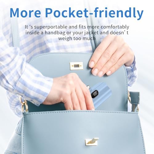 Ultra-Compact Dual USB-C Power Bank Set – 5000 m Ah Mini Charger with 22.5 W Rapid Charging for i Phone 16/15, Samsung, Google, LG, and All Android Devices – Essential On-the-Go Power Source with Superior Safety Compliance and Pocket-Friendly Design