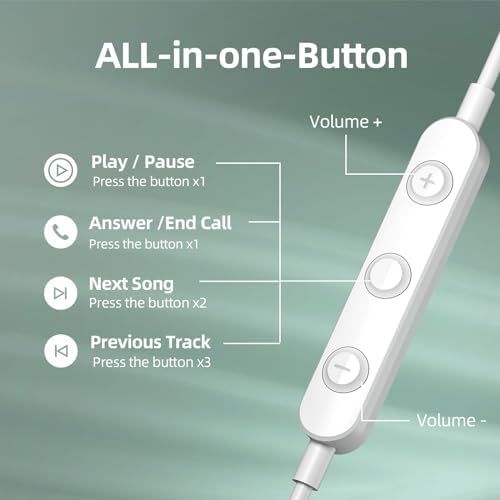 Discover Unmatched Sound with USB C Wired Earbuds – Premium Noise Cancelling Earphones for Samsung S24, S23 Ultra, and i Phone 16 Pro Max – Enhanced Microphone, Convenient Volume Control, and Magnetic Design for Ultimate Portability and Crystal-Clear Audio Quality Across All Devices