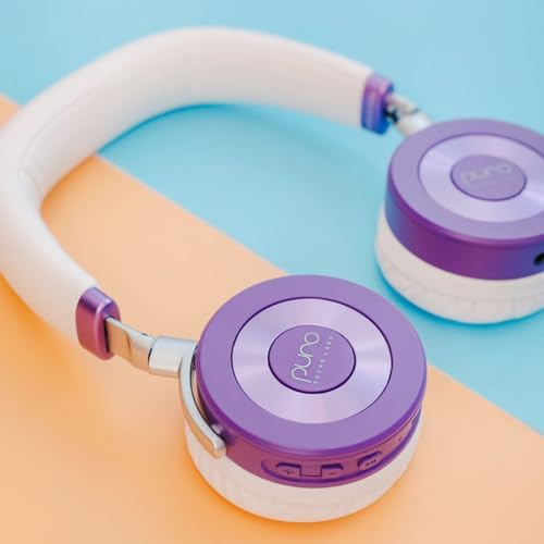 Safe & Stylish Bluetooth Headphones for Kids – Puro Sound Labs Junior Jam Plus with Volume Limiting Technology, 22-Hour Battery Life, and Comfortable On-Ear Fit, Perfect for Tablets and Smartphones in Trendy Blue Finish
