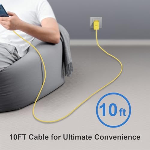Power Up in Style: 45 W Type C Charger 2-Pack with 10 FT Cables – Fast Charging for i Phone 15/16, i Pad Pro, Galaxy S21-S25 – Sleek Pink Design for Enhanced Compatibility and Portability – Ideal Android Charger for Busy Lifestyles