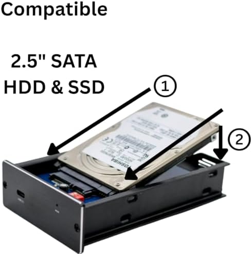 Ultra-Fast CR-H218 P USB 3.1 Gen 2 Dual-Bay RAID Enclosure for 2.5″ SATA SSDs/HDDs – Versatile RAID 0/1/JBOD Modes with Shock Protection, Bus-Powered Convenience, and Cross-Platform Compatibility for Windows, Mac, and Linux Users – Ideal for Professional Data Management and Portable Storage Solutions