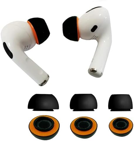 Enhance Your Air Pods Pro Sound with Premium Hybrid Memory Foam & Silicone Ear Tips – Ultimate Comfort, Superior Noise Isolation, and Secure Anti-Slip Fit in Medium Size (Grey) – Perfectly Compatible with Charging Case for Effortless Listening