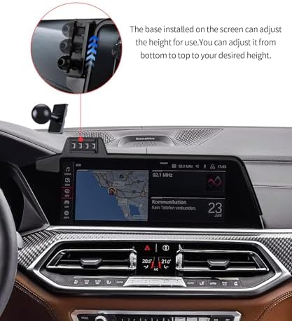 Wireless charging car phone holder For 2019-2023 BMW The X5 / 2020-2023 BMW X6 /2019-2022 BMW X7 Accessories 12.3-inch Screen Fixed Clip,360° Rotation car phone mount Compatible with MagSafe – Enhanced Compatibility and Speed