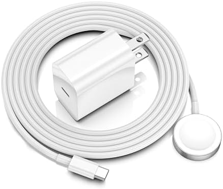 Ultimate USB-C Fast Charger for Apple Watch – MFi Certified 6 FT Magnetic Cable for Unmatched Convenience | Compatible with All Series Including SE/9/8/7/6/5/4/3/2/1 | Enhanced Power Delivery & Durable Design for Active Users