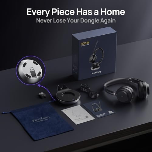 Revolutionary Bluetooth 5.3 Wireless Headset with Noise-Canceling Microphone – Experience Enhanced HD Sound Quality for Superior Calls and Immersive Music on PC, Laptop, i Phone, and Zoom – Ideal for Professionals and Everyday Audiophiles