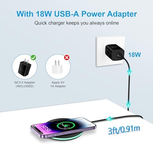 15 W Fast Wireless Charging Pad Duo for Samsung Galaxy S24 FE, S25 Ultra, Z Flip6, Google Pixel 9, i Phone 16 & More – Enhanced Compatibility, Sleek Design & Safety Features Included