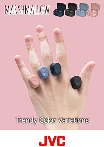 JVC HAA10 TH Wireless Earbuds with Bluetooth 5.0 – Superior Sound Quality, IPX5 Water-Resistant Design, Extended 14-Hour Battery Life with Charging Case, Comfort Fit Memory Foam Tips, Misty Gray – Perfect for Active Lifestyles and Everyday Use