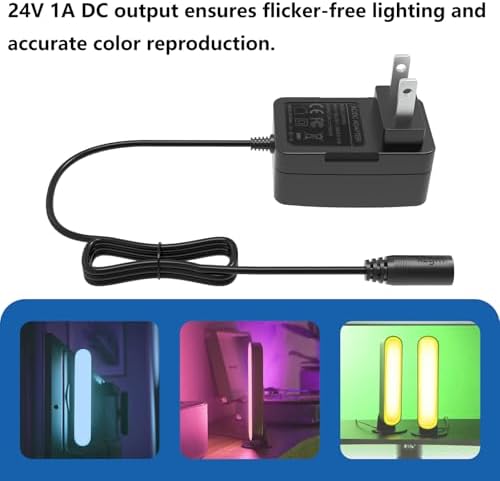 24 V AC/DC Power Supply Adapter for Philips Hue Play Light Bar – Ultimate Performance for Smart LED Lighting with Reliable Compatibility and Enhanced Ambience