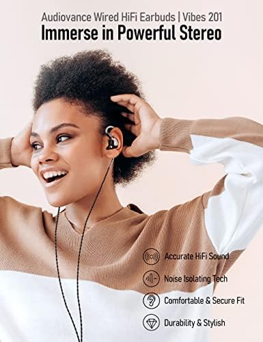 Elevate Your Audio Experience with Vibes 201 ML Wired Earbuds – Premium Noise-Isolating In-Ear Headphones Featuring Enhanced Bass, Integrated Microphone, and Versatile Lightning to 3.5 mm Adapter – Includes Customizable Ear Tips, Tangle-Free Braided Cable, and Durable Portable Case for Ultimate Convenience and Longevity
