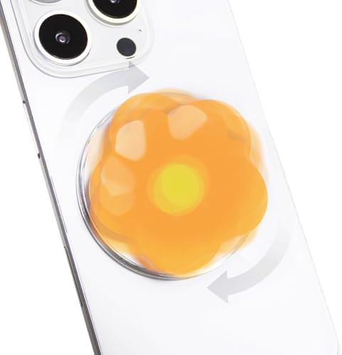 Coral Floral Daisy Phone Grip & Fidget Spinner – Mag Safe Compatible Lightweight Accessory for Enhanced Stability, Stress Relief, and Effortless One-Handed Use – Stylish and Durable Magnetic Stand for i Phone Users