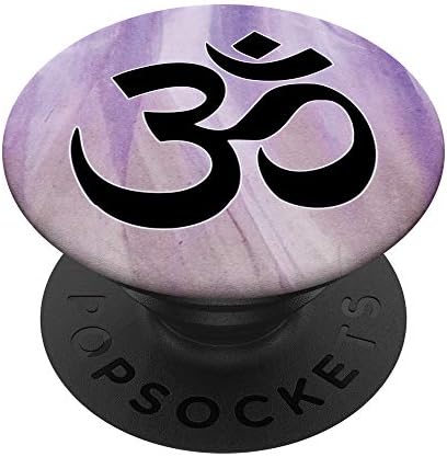 Om Yoga Design Expandable Phone Grip – Mindful Pop Socket for Yoga Enthusiasts – Lightweight, Durable Accessory for Enhanced Device Compatibility and Serene Meditation Experience