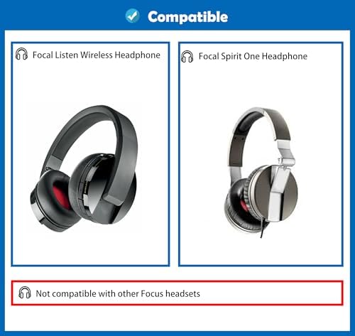 Transform Your Listening Experience with Premium Memory Foam Earpads for Focal Listen Wireless & Spirit One Headphones – Ultimate Comfort, Superior Sound Isolation, and Enhanced Durability for Audiophile Enthusiasts