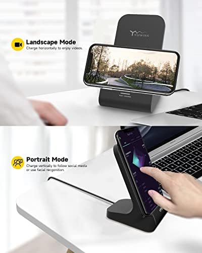 Ultra-Sleek Z1 Wireless Charging Stand – 10 W Fast Charger Compatible with i Phone 14/13/12 & Samsung Galaxy – Adjustable Viewing Angles, Overcharge Protection, and Modern Aesthetic for Effortless Charging Convenience