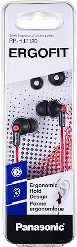 Panasonic Ergo Fit Wired Earbuds with Microphone – Superior Sound Quality with Ergonomic Comfort, Universal 3.5 mm Jack Earphones for Phones and Laptops in Stylish Metallic Purple – Custom-Fit Earpieces (S/M/L) for Optimal Audio Experience and Hands-Free Calls – RP-TCM125-VA