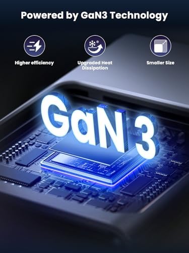 Efficient 160 W Multi-Device USB Charger: 6-in-1 Fast Charging Station with 65 W Type-C Port for Laptops, USB-A & USB-C Compatibility for Mac Book, i Pad, i Phone, Samsung – Ideal for Home and Travel Power Needs