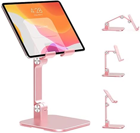 Revolutionize Your Workspace with the elitehood Aluminum i Pad Stand – Ultra-Stable, Adjustable Tablet Holder for Home & Office, Compatible with i Pad Pro 12.9, i Pad Air, Mini 6/5/4/3 in Sleek Black – Enhance Comfort & Productivity Effortlessly