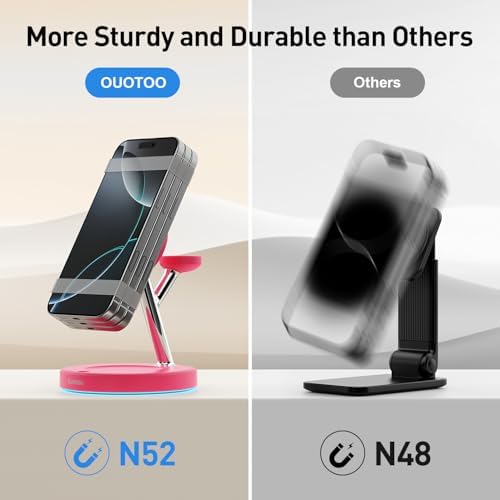 2025 Premium 3-in-1 Wireless Charging Station for i Phone 16, 15, 14, 13, 12 – Mag-Safe Compatible Charger Stand for Air Pods and i Watch – Fast, Efficient Power Hub with Sleek Design and Overcharge Protection for Home or Travel
