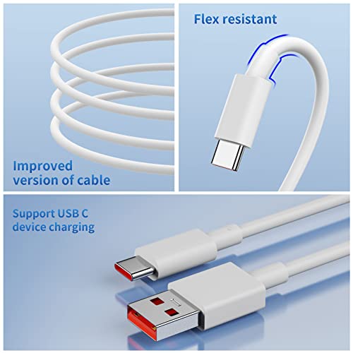 High-Speed 120 W USB Type C Charging Cable – Turbo Charge for Xiaomi & Redmi Devices | 6 A Fast Data Sync Cable | 3.3 FT Length | Pack of 2 – Durable & Versatile Power Solution for Rapid Charging Needs