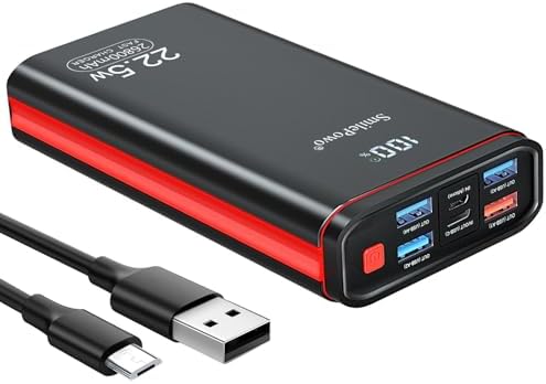 Smile Powo 26800 m Ah Fast Charging Power Bank | PD 22.5 W with LCD Display for i Phone, Samsung Galaxy, Google Pixel | Ultra-Portable Charger for Quick Device Recharge | Enhanced Compatibility for Smartphones & Tablets