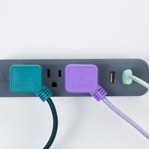 Globe Electric Designer Series 3-Outlet Power Strip in Chic Rose Finish – Stylish Surge Protector with Enhanced Compatibility and Fast Charging for Modern Homes and Offices