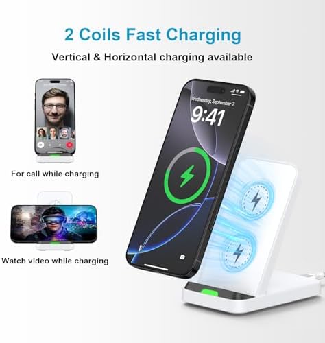 Ultra-Fast Wireless Charging Stand for Google Pixel Series – Optimized 15 W Output for Pixel 9, 9 Pro, 9 Pro XL, 8, 8 Pro, 7, 7 Pro, 6, 6 Pro, and More – Sleek Docking Station with Smart Chip Protection – Compatible with Cases Up to 4 mm – Ideal for Home & Office Use – 1-Year Warranty Included