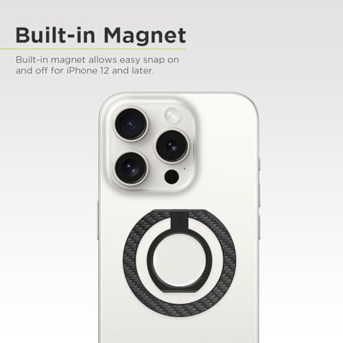 Magnetic Phone Grip Ring Stand for i Phone 16 Series – Premium Gold Kickstand Holder for Mag Safe Compatibility – Effortless Attachment for Hands-Free Streaming & Meetings – Versatile Design with Metal Stickers for Non-Mag Safe Phones – Lifetime Warranty & 30-Day Money Back Guarantee