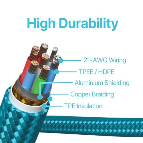 BLACK+DECKER Lightning to USB Charging Cable – Ultra-Fast Charge & Data Sync for All Apple Devices – Durable Braided Construction, Lightweight & Travel-Ready – Versatile Lengths & Color Options, Including Convenient 3 ft Length