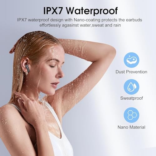 Elevate Your Listening Experience with Cillso Hi-Fi Wireless Earbuds – Advanced Bluetooth 5.4 Technology, Superior ENC Noise Cancellation, 40-Hour Playtime, IP7 Waterproof Durability, Elegant Rose Gold Aesthetic, Dual LED Battery Display, and Rapid USB-C Charging for Ultimate Convenience