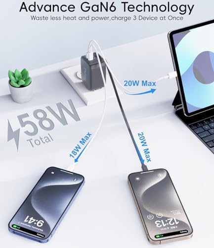 40 W Retractable Dual USB Fast Charger Hub: 3-in-1 Compact Charging Solution for i Phone 16/15, Galaxy S23/S22, LG & Pixel – Travel-Ready Power Adapter with Quick Charge Functionality and Universal Device Compatibility