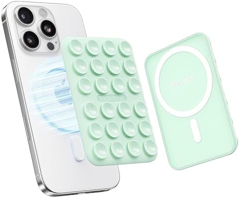 Klearlook Magnetic Suction Phone Mount Set – 4 Stylish Colors for Mag Safe Cases, Hands-Free Selfie Grip for Tik Tok & Content Creators, Lightweight & Portable, Secure Magnetic Attachment for Effortless Video Recording and Photography