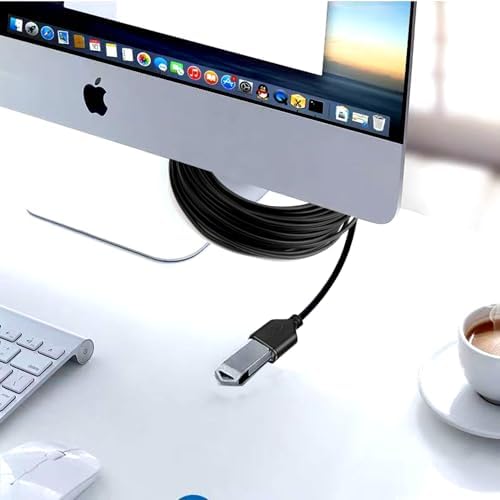 Slim USB C to USB A Female 15ft Cable, Long USB2.0 Cable USB A to Type C (NOT Fast Charging) Long USB2.0 extener Data for PS5, Keyboard, Mouse and More! The Wire Diameter is 2.8 MM – Enhanced Compatibility and Speed