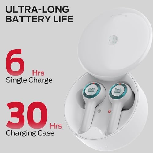 Monster Clarity 102 Plus Premium Wireless Earbuds – Ultra-High Fidelity Bluetooth Headphones with Advanced Four ENC Microphone Technology for Crystal Clear Conversations, 30 Hours of Playtime, Fast Type-C Charging, and IPX6 Waterproof Rating for Ultimate Durability and Comfort in Active Lifestyles