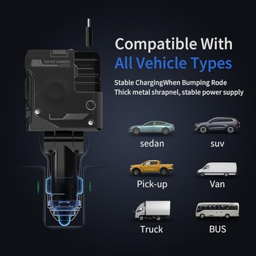 Ultimate 4-in-1 Retractable Car Charger – 69 W USB-C Adapter with Dual Ports, Shock Absorption Technology for i Phone 16 and More, Travel-Ready Power Solution with 31.5-inch Tangle-Free Cables, Essential Road Trip Accessory for Multi-Device Charging