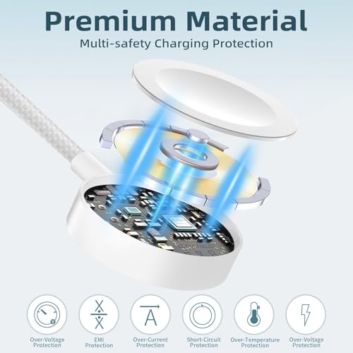 Revolutionary 3-in-2 Fast Charging Cable for Apple Devices – 6 ft USB-C Multi Charger for Apple Watch (All Models) & i Phone (16/15/14/13/12) – Ultra-Fast Charging, Elegant White Finish for Seamless Compatibility and Ultimate Convenience