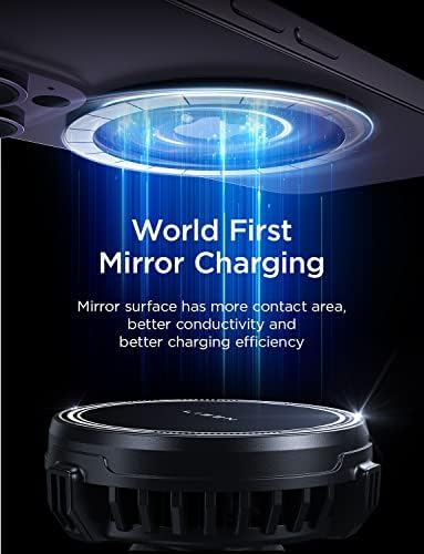 LISEN 15 W Magnetic Cooling Car Charger Mount for i Phone 16/15/14/13/12 Pro Max/Plus/Mini – Fast Wireless Charging with Integrated Fan Technology – Sleek Silver Design for Enhanced Compatibility and Optimal Device Temperature Control – Essential Automotive Accessory for On-the-Go Convenience and Efficiency