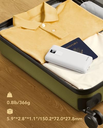 Charmast 20000 m Ah Fast Charging Power Bank with Integrated Cables & Wall Plug – 20 W USB-C Charger for i Phone 16/15/14, Samsung Galaxy, Google Pixel, and i Pad – Ultimate Portable Energy Source with Rugged Design and Rapid Recharge Capability