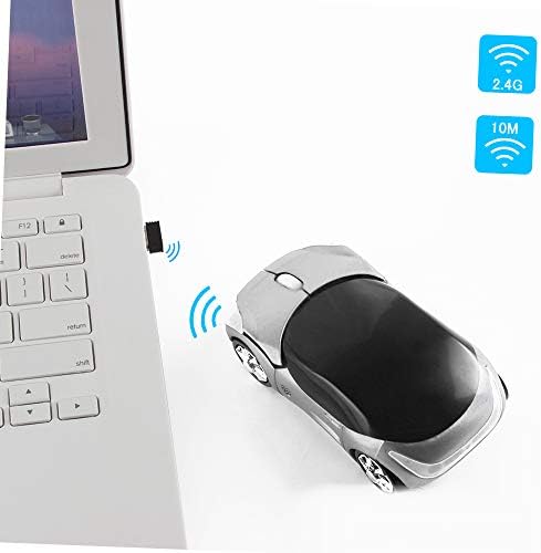 Vibrant Pink Car-Shaped Wireless Mouse for Small Hands – 2.4 GHz Ergonomic Optical Gaming Mouse with USB Receiver – Perfect for Kids, PC, and Laptop Use – Fun and Functional Computer Accessory