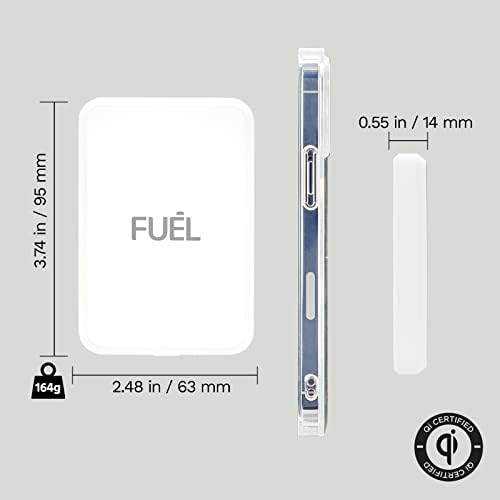 Fuel 5000 m Ah Magnetic Wireless Power Bank for i Phone – Ultra-Fast Charging with USB-C Port, Mag Safe Compatible – Sleek & Portable Battery Pack for i Phone 16 Pro Max, 15 Pro Max, 14 Pro, 13 Pro – Effortless Magnetic Alignment & Enhanced Durability