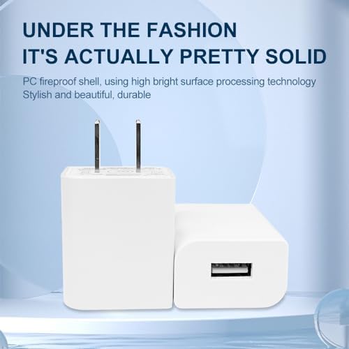 UL Certified 5 V 1 A USB Wall Charger – Efficient Fast Charging Adapter for i Phone, Android, Kindle Fire & More | Travel-Ready Compact Design for Home and Office Use | 1000 m A Output Ensures Versatile Device Compatibility and Safety