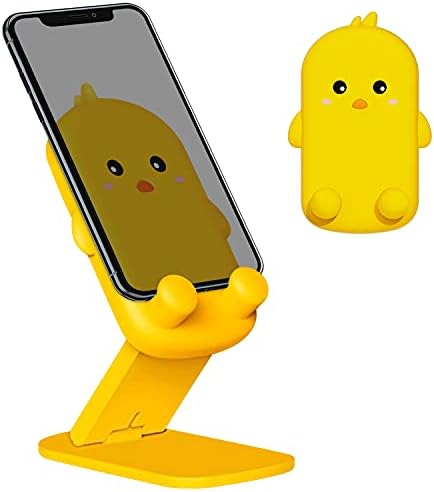 Cute Cell Phone Stand Foldable Adjustable Animal Phone Holder for Desk Silicone Protection Compatible with iPhone 16 15 14 13 12 Pro Max iPad Tablet Desk Accessories (Green Bear) – Enhanced Compatibility and Speed