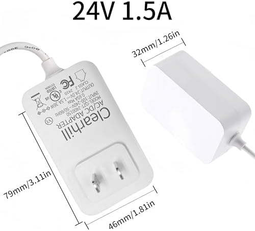 Versatile 24 V 2.5 A 60 W Wall-Mounted Power Supply Adapter for LED Strip Lights, Routers, Cameras – Durable 1.2 m Cable with DC 5.5 x 2.1 mm Connector for Enhanced Device Versatility and Efficiency – Optimize Your Power Management System Today!