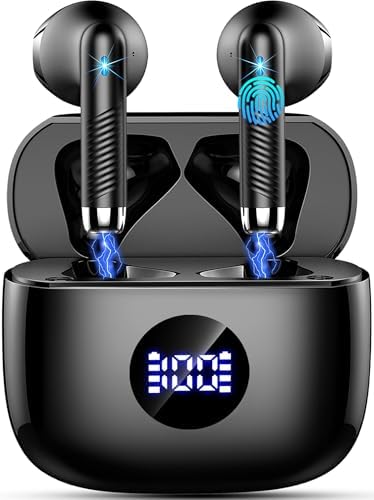 Jxrev Bluetooth 5.4 Wireless Earbuds – Premium Hi-Fi Audio with Advanced 4-Mic Noise Cancellation, 40-Hour Battery Life, IP7 Waterproof Design & Smart LED Battery Indicator for Active Lifestyles and Exceptional Durability