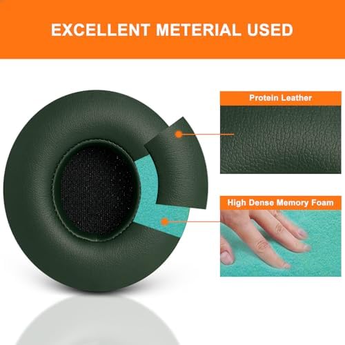 Upgrade Your Beats Solo 2 & 3 Experience with GVOEARS Premium Thicker Memory Foam Ear Pads – Exceptional Comfort & Noise Isolation, Durable 3 M Adhesive for Secure Fit, Stylish Grey Cushions for Enhanced Audio Performance and Long-Lasting Use – Perfect Headphone Accessories for Wireless & Wired Models