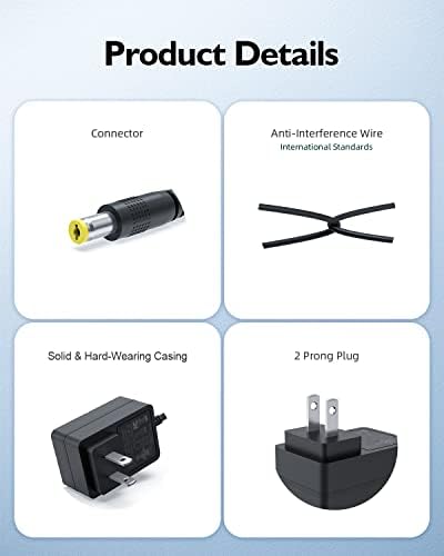 Ultra-Dependable 24 V & 26 V Massage Gun Charger – ETL Certified Power Adapter for Hyperice Hypervolt Plus & Select Models – Fast, Safe, and Efficient Charging Solution for Optimal Recovery & Performance – Lightweight Design, Not Compatible with 18 V Variants