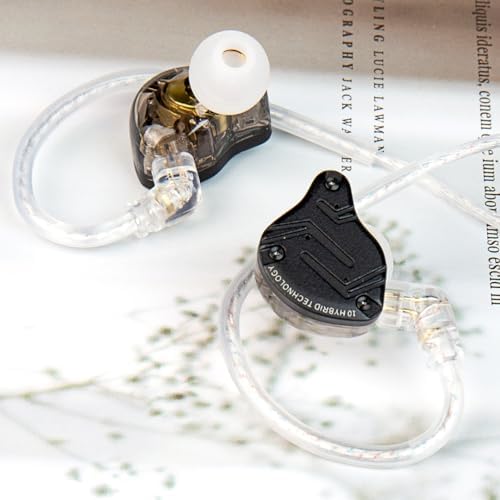 Revolutionize Your Audio Journey with keephifi KZ ZS10 Pro IEM Earphones – Featuring 4 Balanced Armature & 1 Dynamic Driver for Superior Sound Clarity, Durable Stainless Steel Design, and Detachable 2-Pin Cable – Striking Purple Finish with Integrated Mic for Effortless Communication – Noise-Isolating In-Ear Headphones for Unmatched Comfort and Versatile Device Compatibility