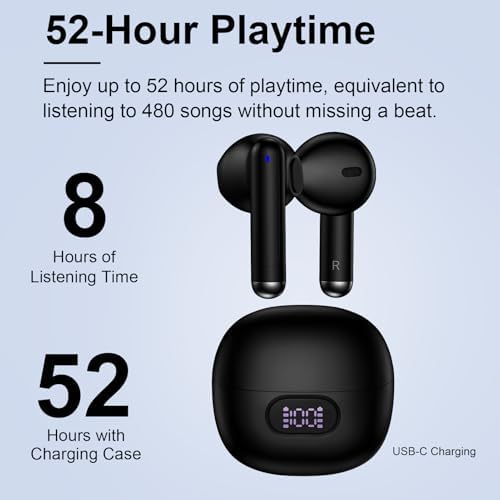 Unleash Your Audio Potential with IP7 Waterproof Bluetooth Earbuds – 60 Hours of Deep Bass Bliss for Active Lifestyles, LED Battery Monitor, Compatible with i Phone 16/15, Samsung S25/A56 & Android Devices – Perfect Comfort and Superior Sound Clarity for All-Day Enjoyment