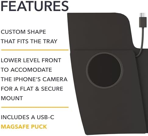 Magnetic Fast Wireless Charging Pad for Ford Bronco Sport (2021-2024) & Ford Escape (2023-2025) – Ultimate Mag Safe-Compatible Charger for i Phone 16, 15, 14, 13 – Stylish, Efficient Power Solution for On-the-Go Charging